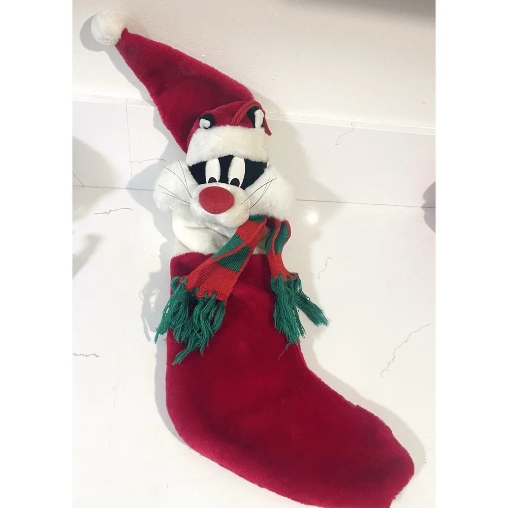 Sylvester The Cat 1995 Holiday Christmas Stocking by Warner Borthers‎ READ DESC.
